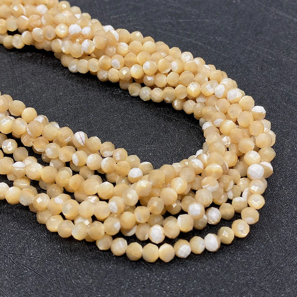Round Natural Yellow Shell Beads 3mm 4mm Facet Mother of Pearl Shell Loose Beads 1strand Necklace Bracelet Jewelry Accessory
Round Natural Yellow Shell Beads 3mm 4mm Facet Mother of Pearl Shell Loose Beads 1strand Necklace Bracelet Jewelry Accessory