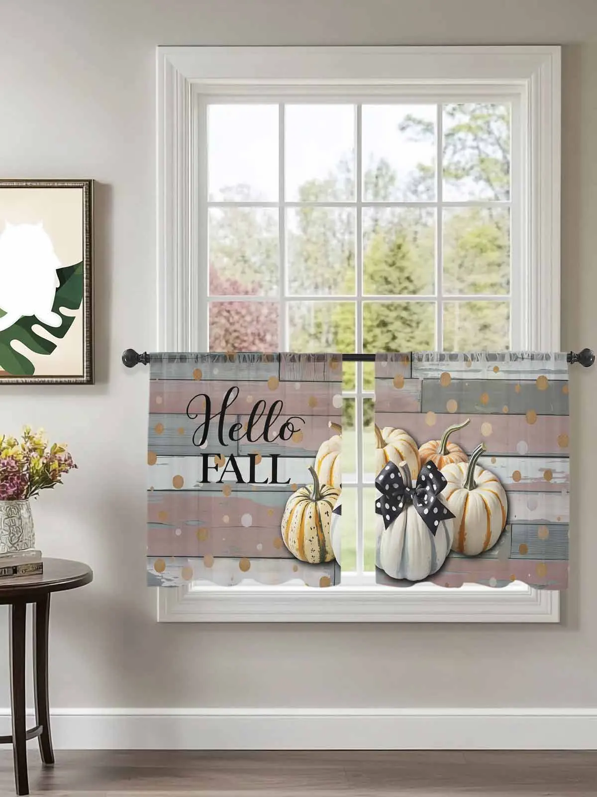 Hello Fall Wood Grain Pumpkin Tulle Curtains For Bedroom Children Living Room Decor Sheer Curtains
Hello Fall Wood Grain Pumpkin Tulle Curtains For Bedroom Children Living Room Decor Sheer Curtains