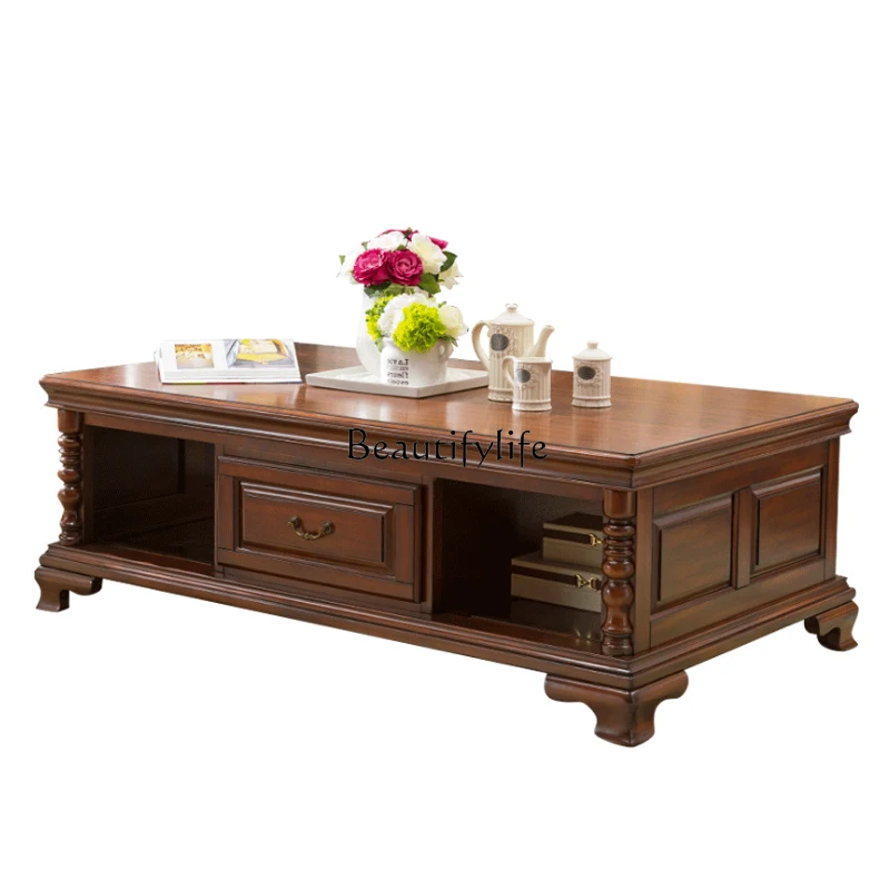 American Style Solid Wood Coffee Table Living Room Pure Solid Wood European Style Coffee Table Sofa Side Table
American Style Solid Wood Coffee Table Living Room Pure Solid Wood European Style Coffee Table Sofa Side Table