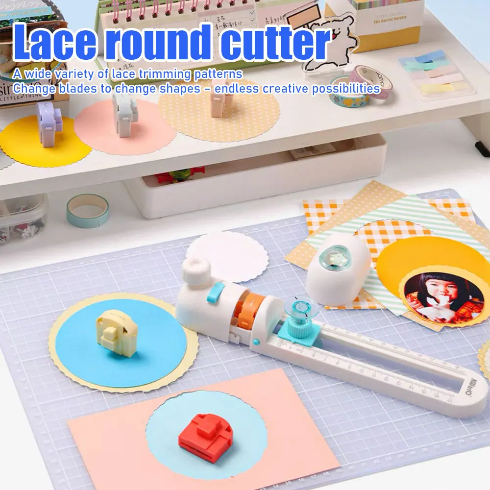 Adjustable 360° rotating cutter, lace cutter, with 7 interchangeable blades, capable of cutting circles from 7-32cm in diameter.
Adjustable 360° rotating cutter, lace cutter, with 7 interchangeable blades, capable of cutting circles from 7-32cm in diameter.
