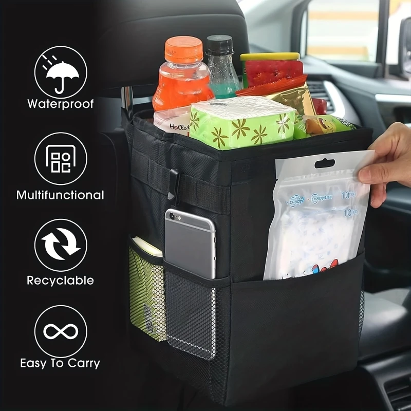Waterproof Car Trash Can Foldable with Lid, Hanging Leakproof Garbage Bin Bag for Auto Car Truck, Black / Leopard Print Design
Waterproof Car Trash Can Foldable with Lid, Hanging Leakproof Garbage Bin Bag for Auto Car Truck, Black / Leopard Print Design