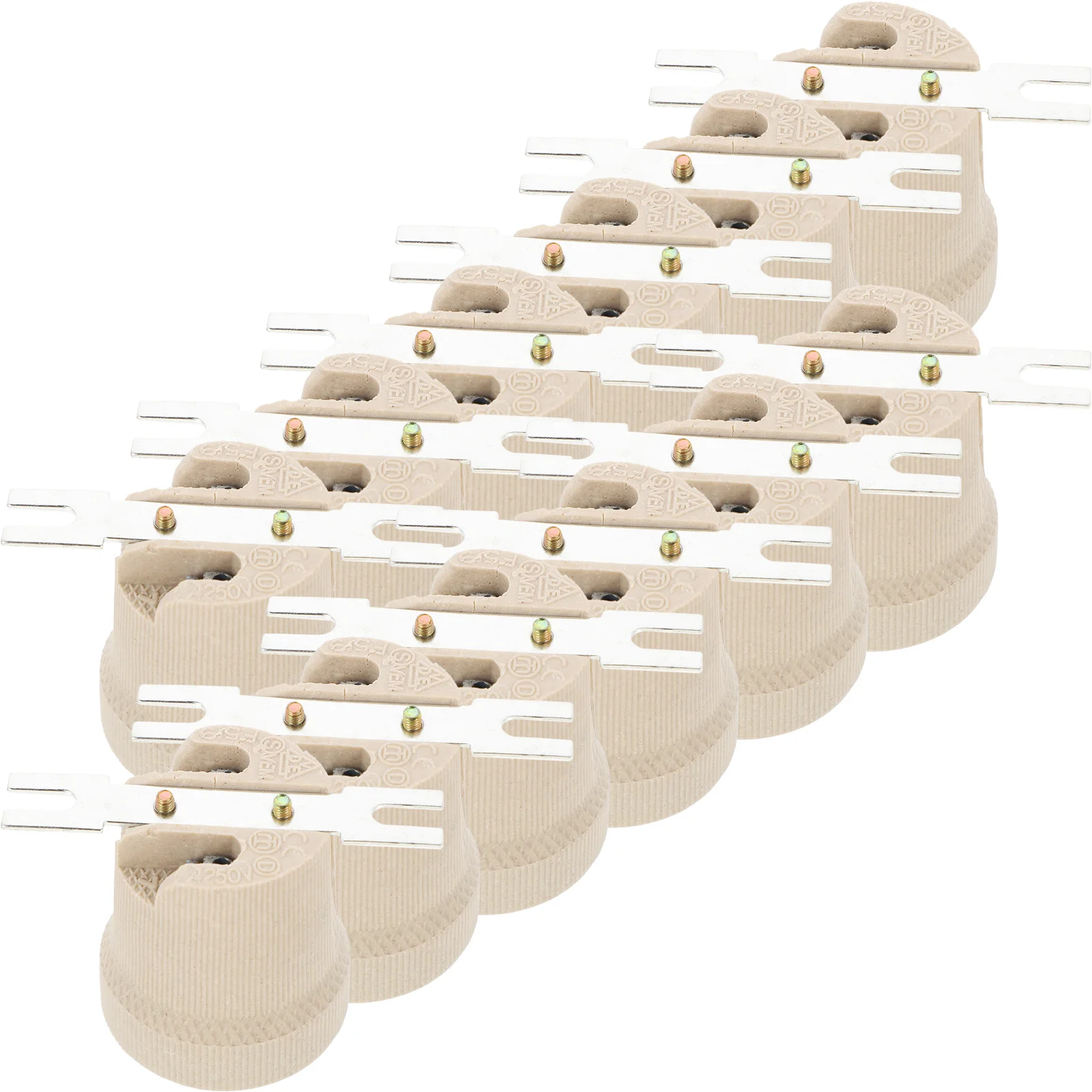12pcs E27 Ceramic Lamp Holder Threaded Light Bulb Socket High Temperature Resistant For Led Halogen Incandescent Lighting
12pcs E27 Ceramic Lamp Holder Threaded Light Bulb Socket High Temperature Resistant For Led Halogen Incandescent Lighting