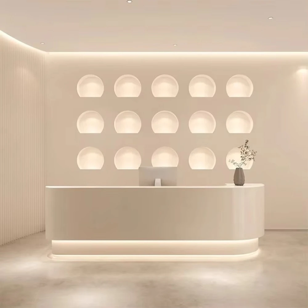 Modern Large Office Reception Desk White Luxury Simple Hospital Spa Beauty Salon Custom Reception Desk
Modern Large Office Reception Desk White Luxury Simple Hospital Spa Beauty Salon Custom Reception Desk