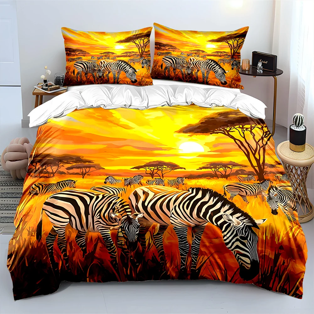 Zebras at Sunset Plains patter Bedding Set for Kids Luxury Gift 3pcs Digital Print Comforter Set Soft Comfortable Breathable
Zebras at Sunset Plains patter Bedding Set for Kids Luxury Gift 3pcs Digital Print Comforter Set Soft Comfortable Breathable