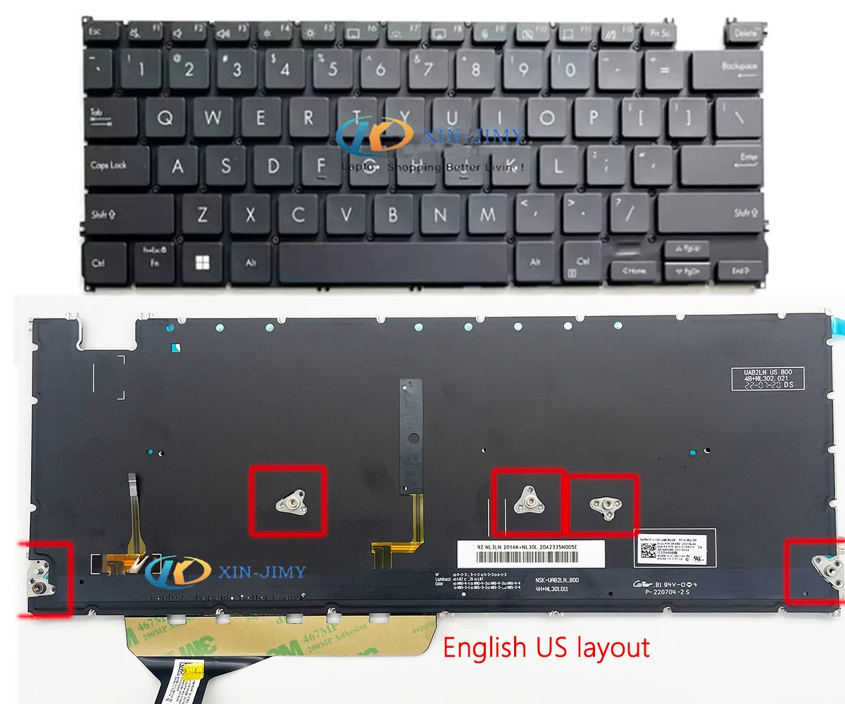 Клавиатура для Asus UX3402ZA UX3402VA с подсветкой, 5 столбов, раскладка на английском языке, США
Клавиатура для Asus UX3402ZA UX3402VA с подсветкой, 5 столбов, раскладка на английском языке, США