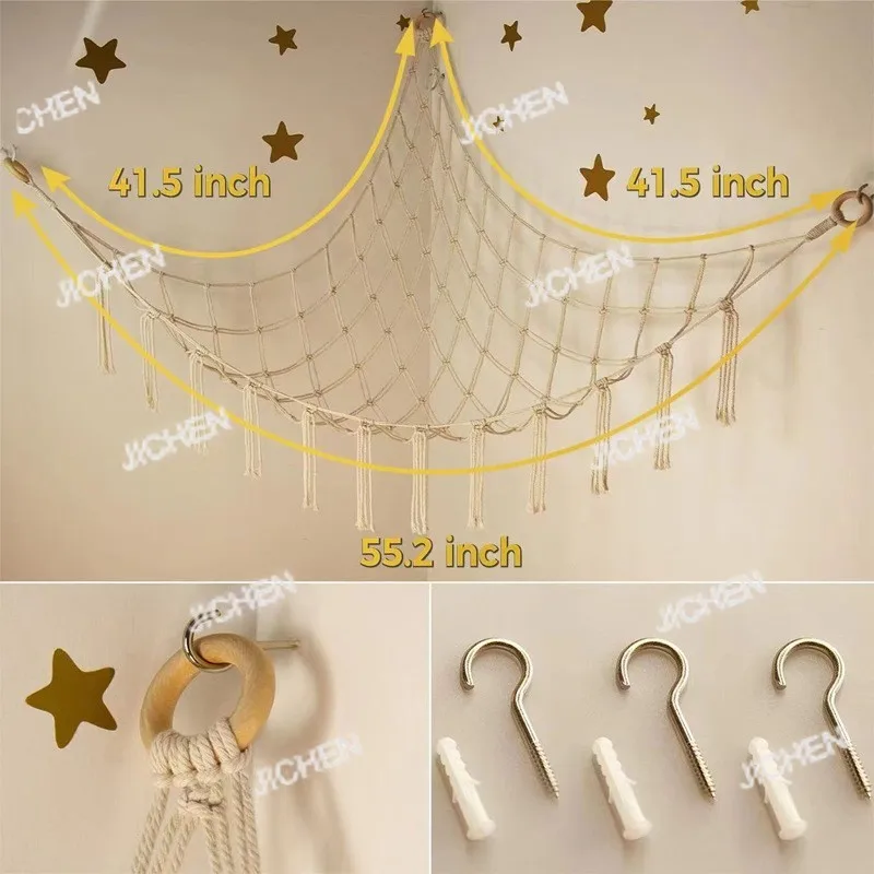 Hammock triangular mesh pocket hanging storage pocket plush storage net, triangular mesh
Hammock triangular mesh pocket hanging storage pocket plush storage net, triangular mesh