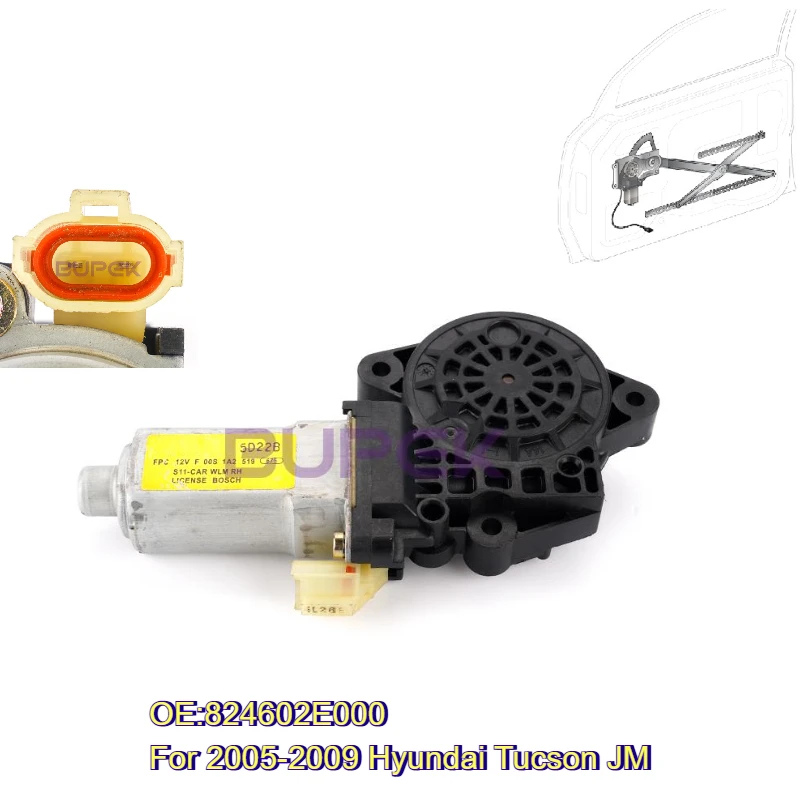 BUPEK Front Right Passenger Side Power Window Motor for 2005-2009 Hyundai Tucson JM Replace Electric Glass Regulator 824602E000
BUPEK Front Right Passenger Side Power Window Motor for 2005-2009 Hyundai Tucson JM Replace Electric Glass Regulator 824602E000