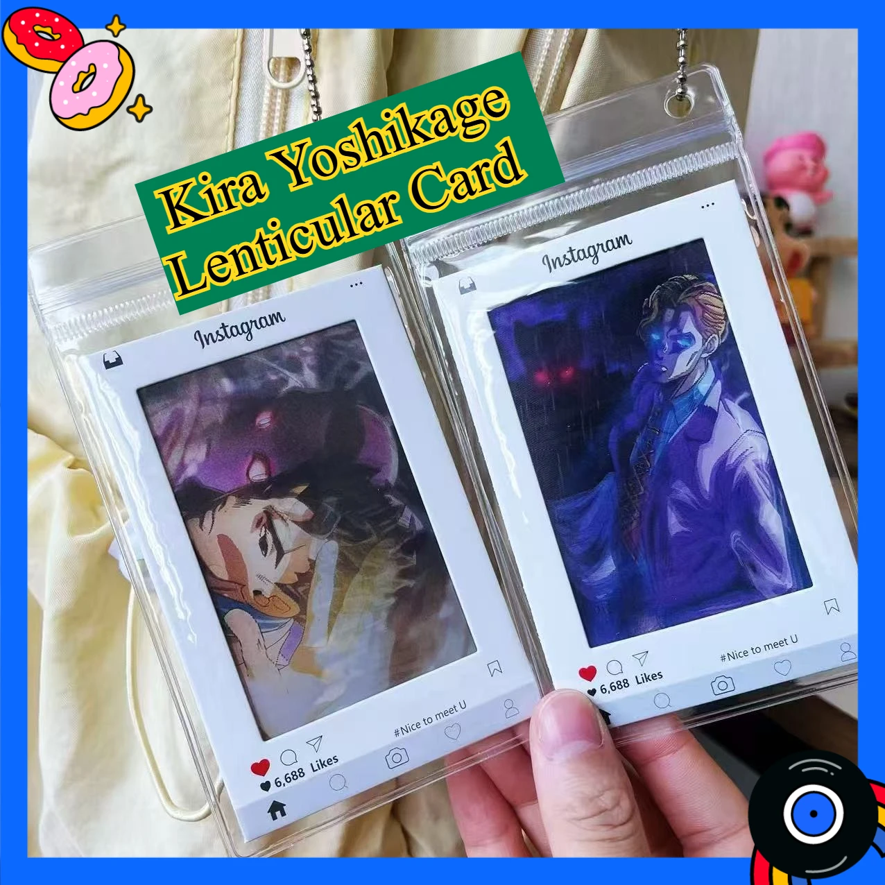 Anime Bizarre Adventure Kira Yoshikage Lenticular Card, Novelty Shifting Keychain Pendant, Fan Collectible Christmas Gift Idea
Anime Bizarre Adventure Kira Yoshikage Lenticular Card, Novelty Shifting Keychain Pendant, Fan Collectible Christmas Gift Idea