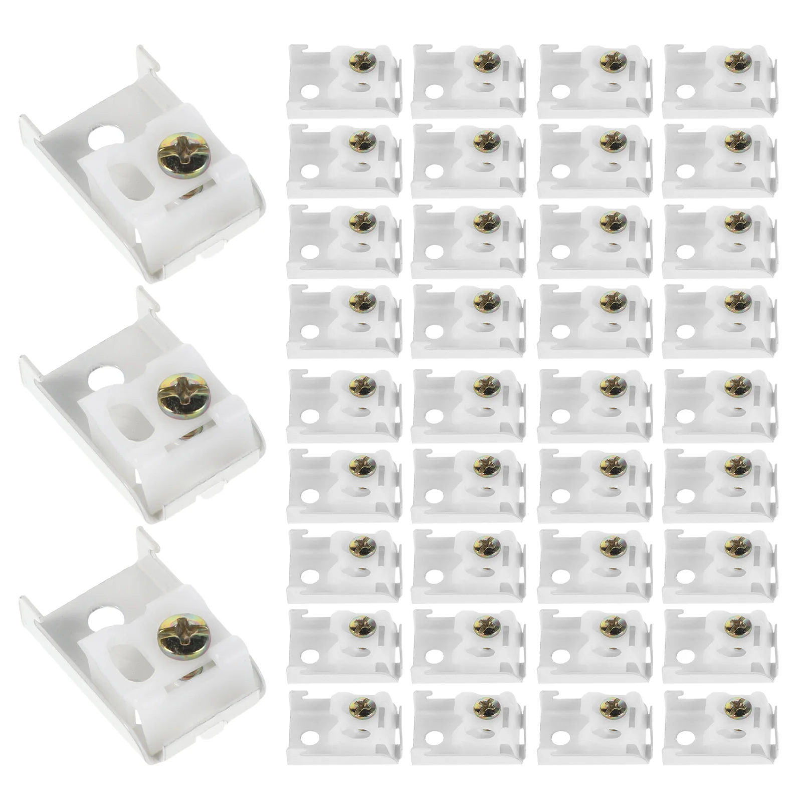 60Pcs Window Blind Top Installation Bracket Roller Blind Top Mount Hardware Ceiling Mount Roman Shade Fixing Clips
60Pcs Window Blind Top Installation Bracket Roller Blind Top Mount Hardware Ceiling Mount Roman Shade Fixing Clips