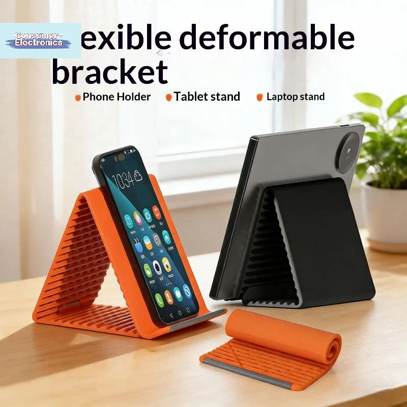 【Flexible Phone Stand Foldable Silicone Desktop Tablet Laptop Stand Portable Adjustable Holder For Travel Office Bed】
【Flexible Phone Stand Foldable Silicone Desktop Tablet Laptop Stand Portable Adjustable Holder For Travel Office Bed】