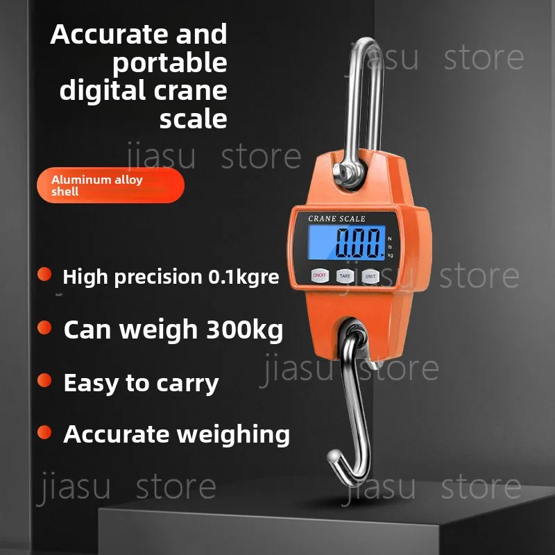 Portable electronic hook scale 300kg (jin) handheld industrial hanging scale, durable small aluminum shell hanging scale
Portable electronic hook scale 300kg (jin) handheld industrial hanging scale, durable small aluminum shell hanging scale