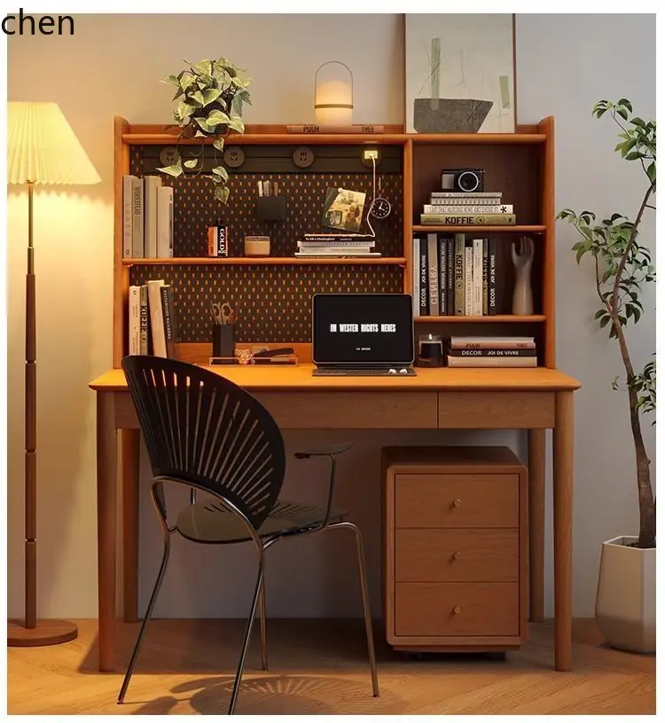 ZML Cherry Wood Desk with Bookshelf Integrated Computer Desk Work Desk
ZML Cherry Wood Desk with Bookshelf Integrated Computer Desk Work Desk