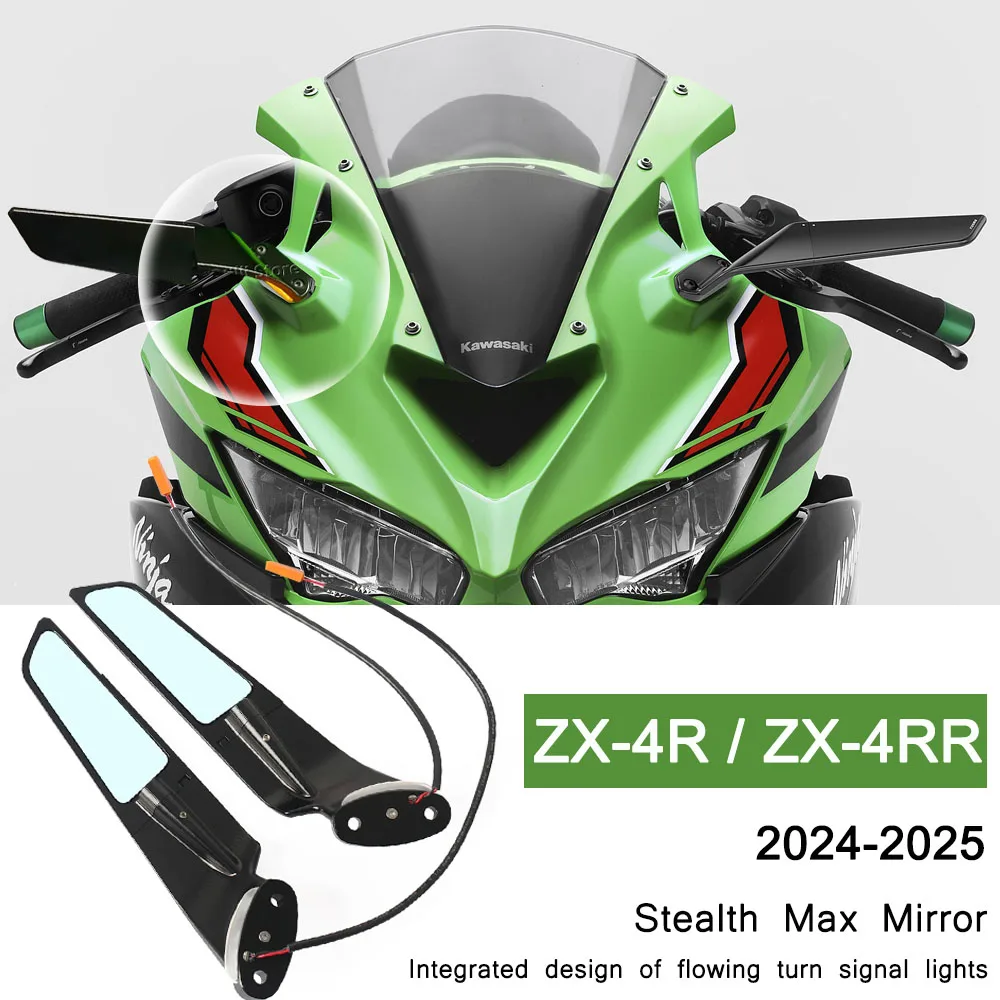 For Kawasaki NINJA ZX4R ZX4RR ZX-4R ZX-4RR ZX 4R 2024 2025 Motorcycle Rearview Mirrors With LED Rotating Adjustable Wing Mirrors
For Kawasaki NINJA ZX4R ZX4RR ZX-4R ZX-4RR ZX 4R 2024 2025 Motorcycle Rearview Mirrors With LED Rotating Adjustable Wing Mirrors