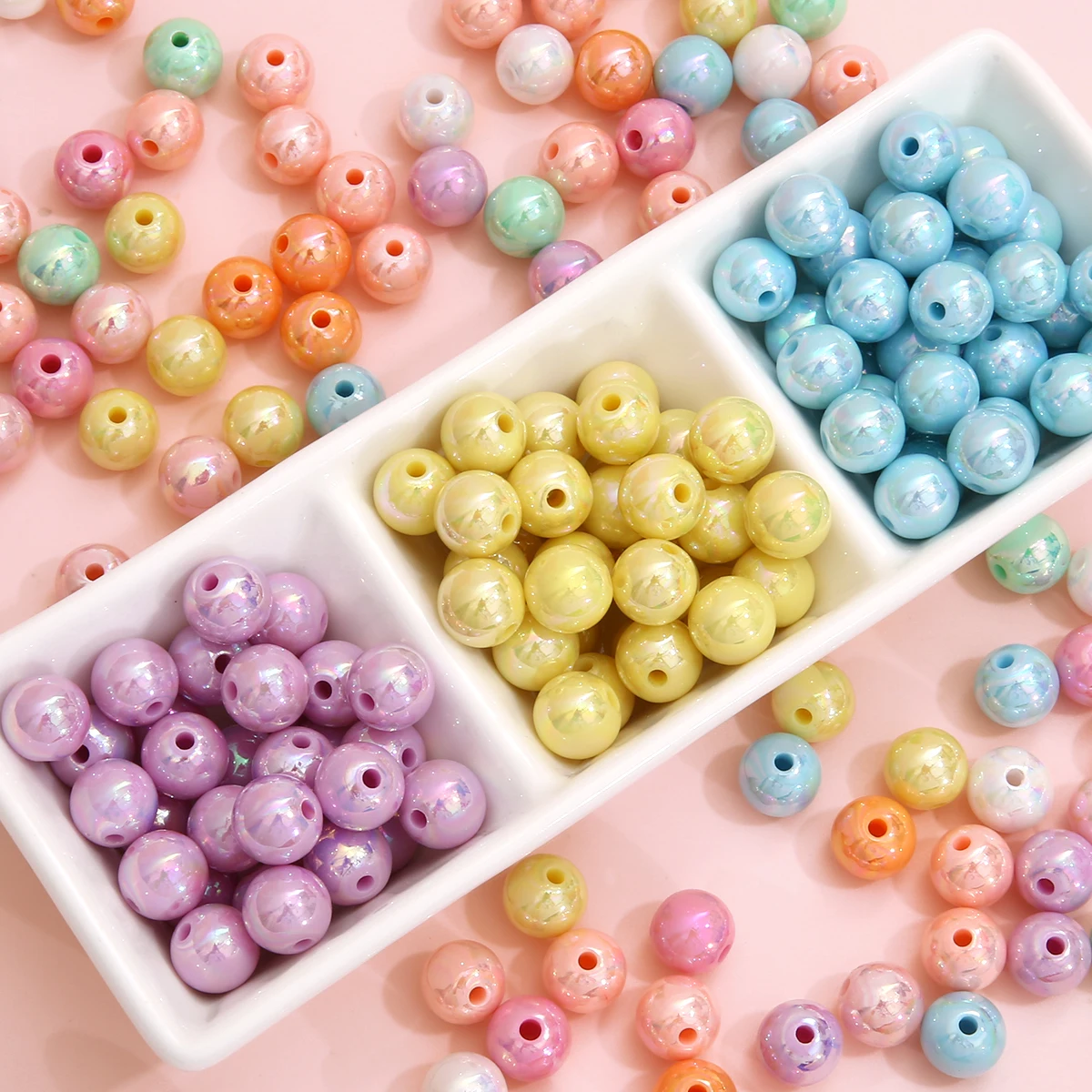 20-200Pcs 6-14mm Acrylic Iridescent Round Beads Loose Spacer Beads Jewelry Making Materials DIY Bracelet Necklace Supplies
20-200Pcs 6-14mm Acrylic Iridescent Round Beads Loose Spacer Beads Jewelry Making Materials DIY Bracelet Necklace Supplies