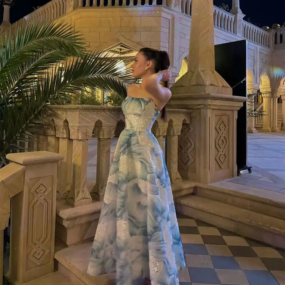 Customized Sequins A-line Strapless Prom Dress Corset Sleeveless Formal Evening Party Gowns Floor length De Fiesta
Customized Sequins A-line Strapless Prom Dress Corset Sleeveless Formal Evening Party Gowns Floor length De Fiesta