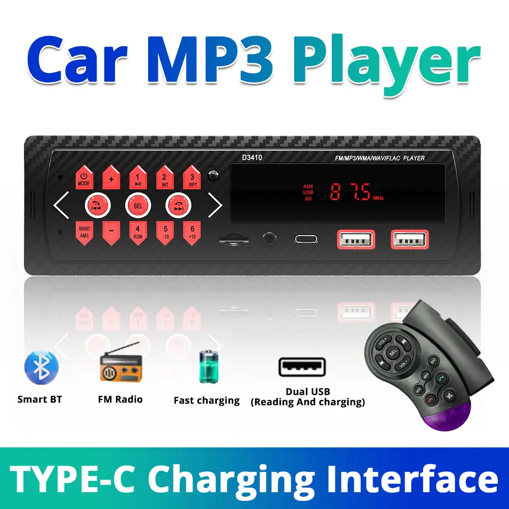 1 Din MP3 Car Player Stereo Audio Bluetooth AM FM Radio Dual USB Classic Stereo Audio Playe With In Dash AUX Input
1 Din MP3 Car Player Stereo Audio Bluetooth AM FM Radio Dual USB Classic Stereo Audio Playe With In Dash AUX Input