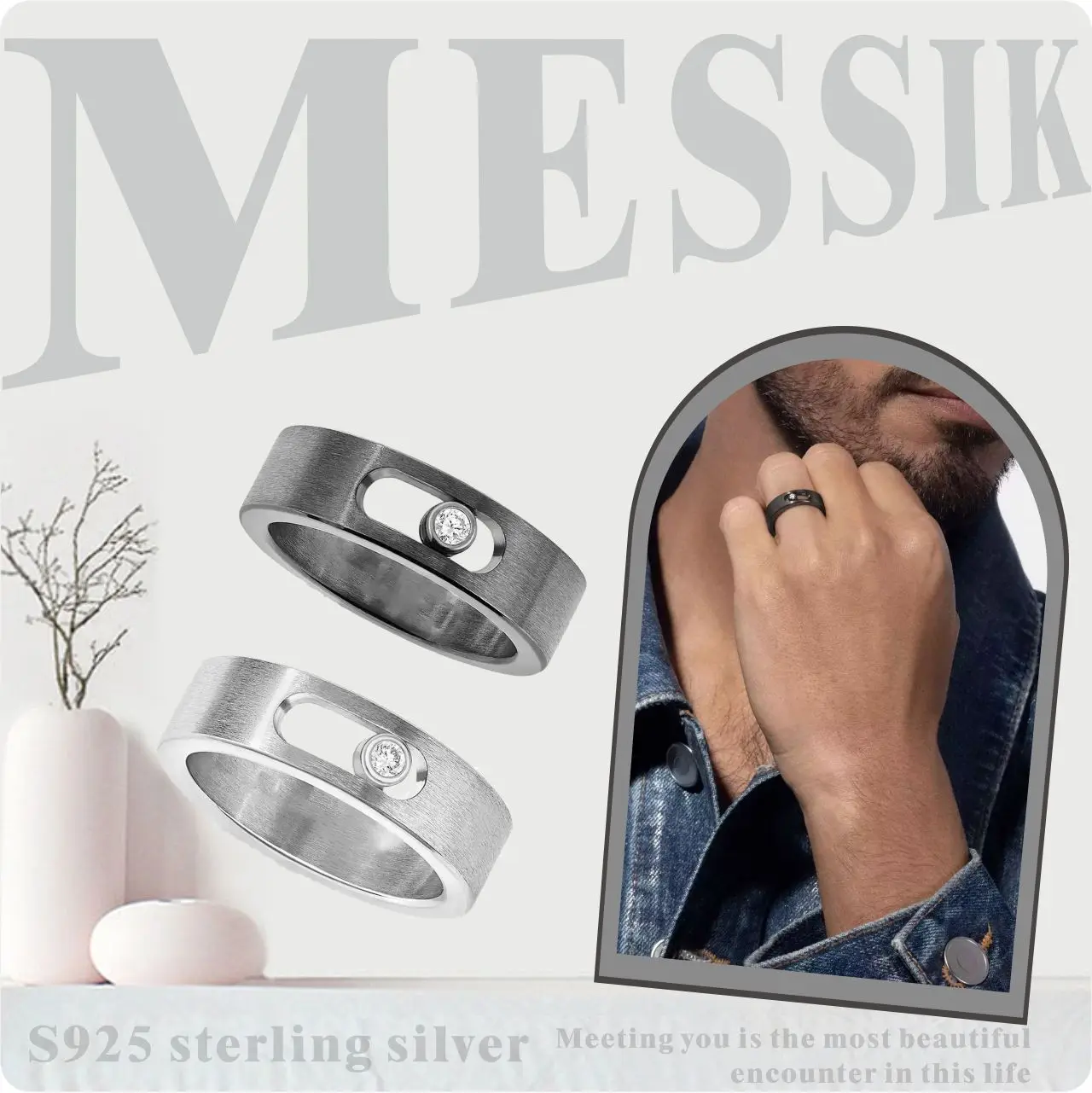 Fashion Messik - Home Sterling Silver s925 Men's MOVE TITANIUM GRAPHE SM solitaire ring cool black hip hop rock
Fashion Messik - Home Sterling Silver s925 Men's MOVE TITANIUM GRAPHE SM solitaire ring cool black hip hop rock
