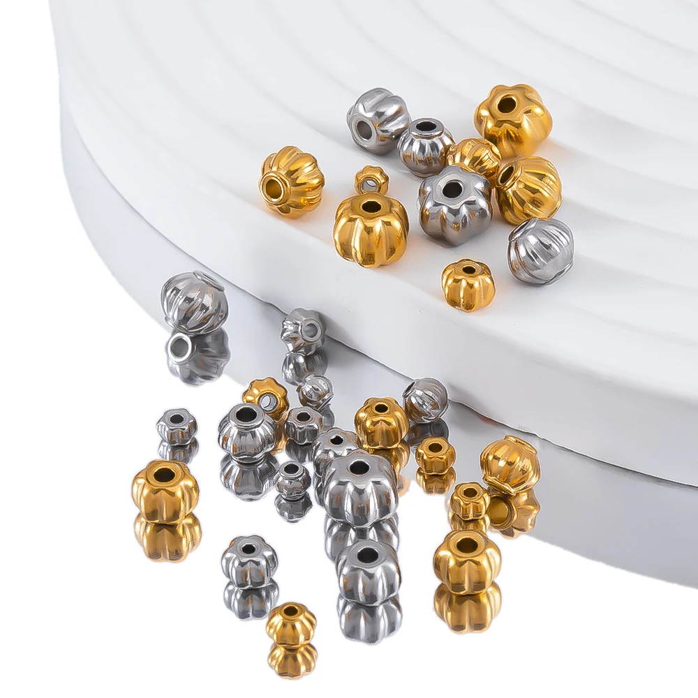 20pcs Stainless Steel Lantern Pumpkin Beads Necklace Bracelet Making Supplies Supply For DIY Jewelry Artware Findings Wholesale
20pcs Stainless Steel Lantern Pumpkin Beads Necklace Bracelet Making Supplies Supply For DIY Jewelry Artware Findings Wholesale