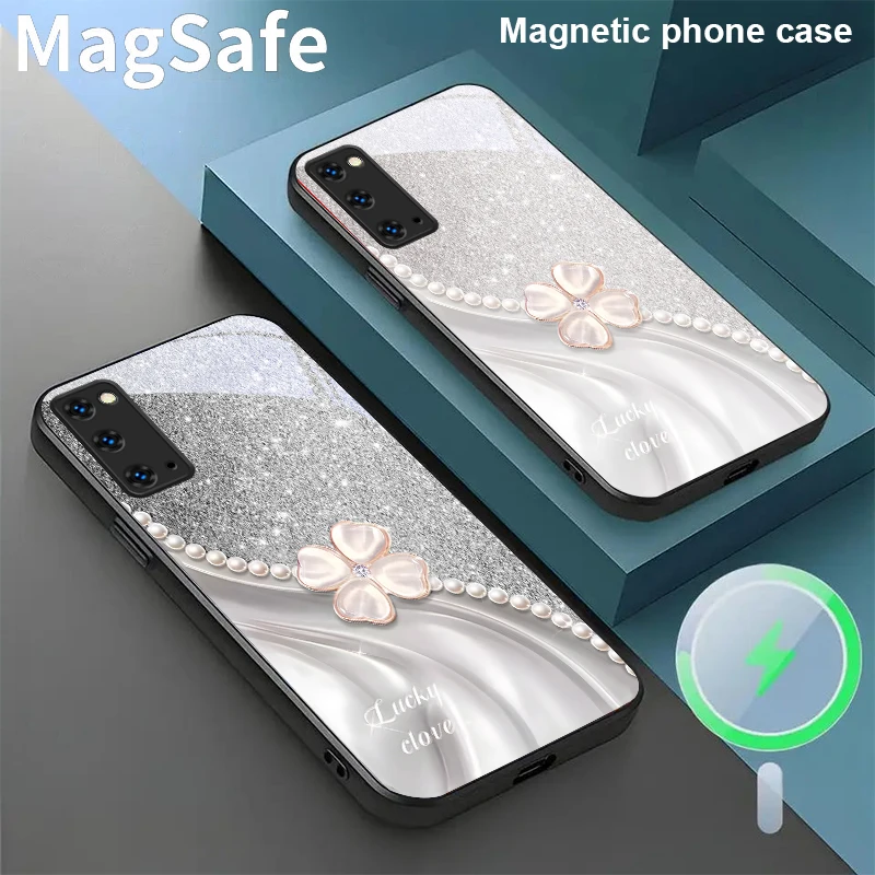 Pink four-leaf clovers For Samsung Galaxy S20 FE S21 S22 S23 Plus S24 Ultra 25 Edge S24Ultra 22Plus Magsafe Glass Phone Casee
Pink four-leaf clovers For Samsung Galaxy S20 FE S21 S22 S23 Plus S24 Ultra 25 Edge S24Ultra 22Plus Magsafe Glass Phone Casee