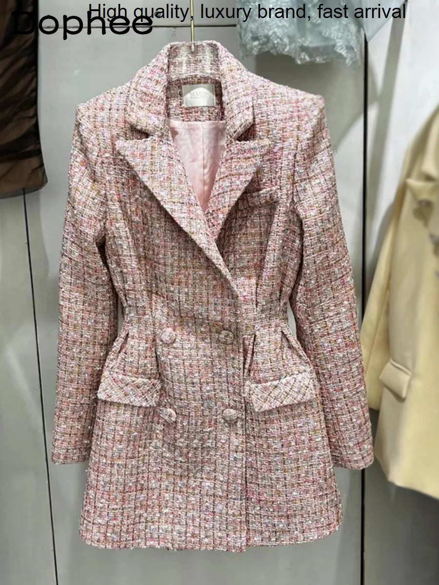 Spring New 2023 British Trendy Sweet Gentle Exquisite Color Woven Sexy Double Breasted Slim Waist Suit Jacket for Women
Spring New 2023 British Trendy Sweet Gentle Exquisite Color Woven Sexy Double Breasted Slim Waist Suit Jacket for Women