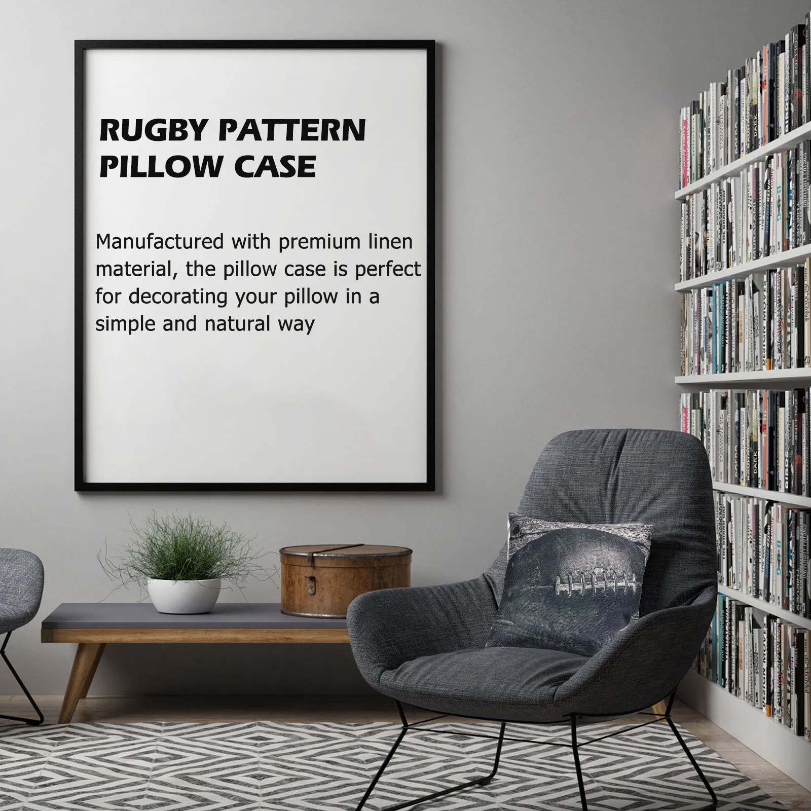 1 pc Linen Pillow Cover Rugby Pattern Printed Cushion Case Sofa Car Home Decor Practical Comfortable Protector Simple Design
1 pc Linen Pillow Cover Rugby Pattern Printed Cushion Case Sofa Car Home Decor Practical Comfortable Protector Simple Design