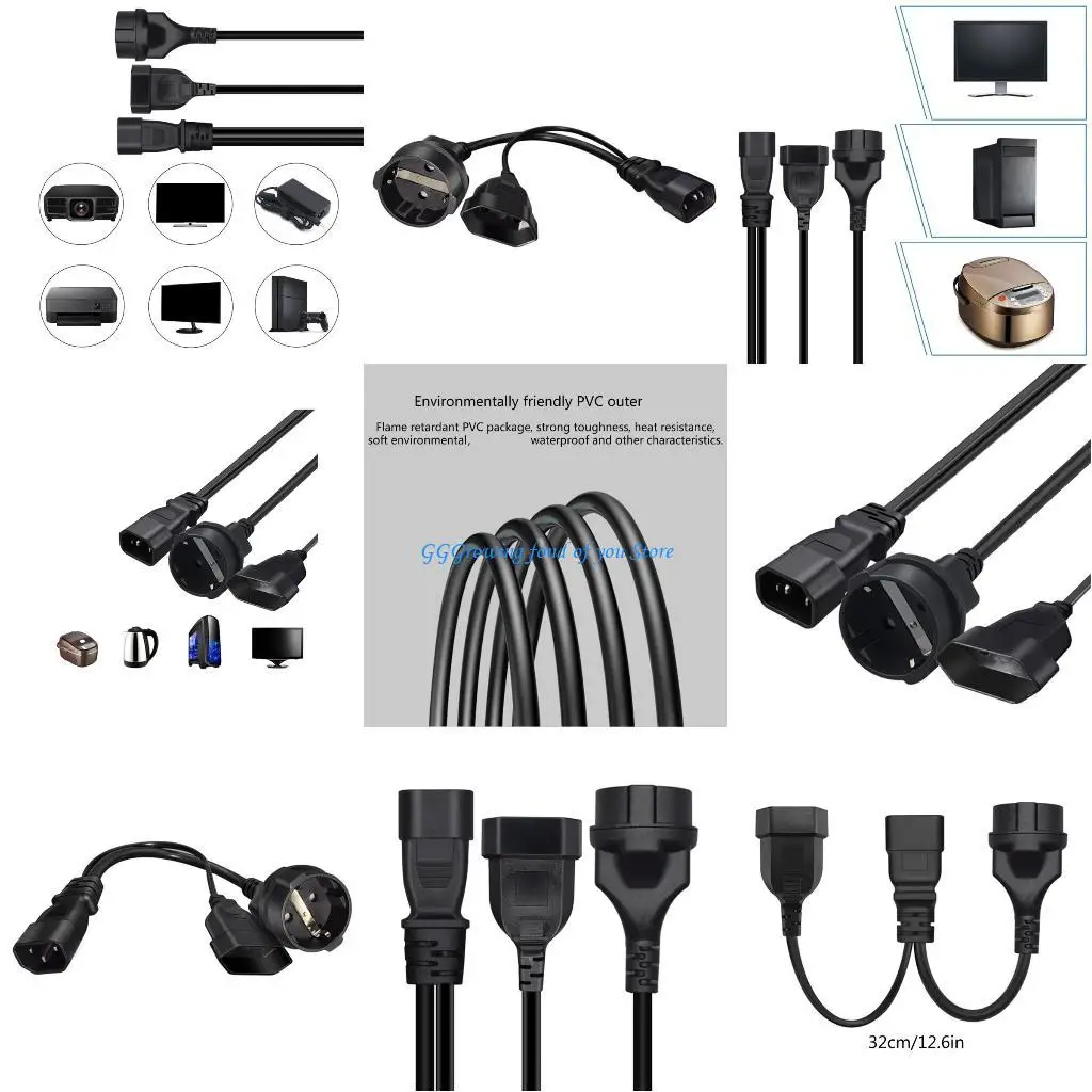 H9EB C14 to EU German 4.8mm International Power Connection Converter Cord
H9EB C14 to EU German 4.8mm International Power Connection Converter Cord