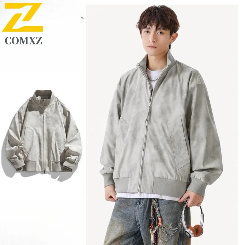 COMXZ 2025 легкая роскошная мужская куртка с воротником-стойкой, ветрозащитное мотоциклетное пальто в американском стиле, прочная осенняя одежда в повседневном стиле
COMXZ 2025 легкая роскошная мужская куртка с воротником-стойкой, ветрозащитное мотоциклетное пальто в американском стиле, прочная осенняя одежда в повседневном стиле