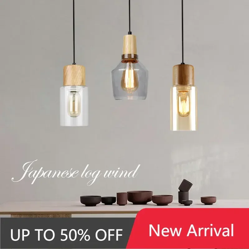 Modern Nordic Wood Glass Pendant Light Minimalist LED Chandeliers Bedside Restaurant Bar Lighting Dining Room Bedroom Decoration
Modern Nordic Wood Glass Pendant Light Minimalist LED Chandeliers Bedside Restaurant Bar Lighting Dining Room Bedroom Decoration