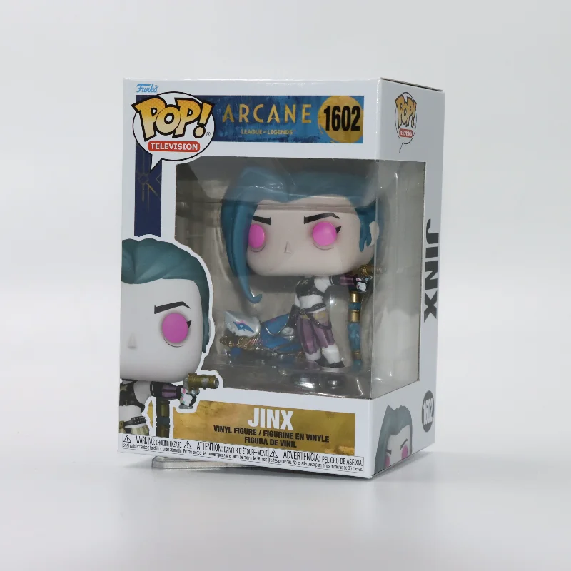 Оригинальная аниме-фигурка Funko Pop Arcane League of Legends Jinx Vi # 1602 # 1601, виниловая фигурка, модель игрушки, подарок для ребенка
Оригинальная аниме-фигурка Funko Pop Arcane League of Legends Jinx Vi # 1602 # 1601, виниловая фигурка, модель игрушки, подарок для ребенка