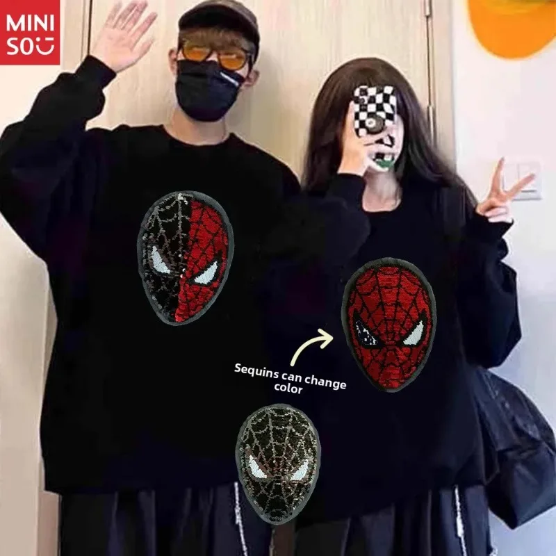 Miniso Family Matching Reversible Glitter Color Change Autumn Long Sleeve Hoodie, Big Kids Street Fashion Casual Top
Miniso Family Matching Reversible Glitter Color Change Autumn Long Sleeve Hoodie, Big Kids Street Fashion Casual Top