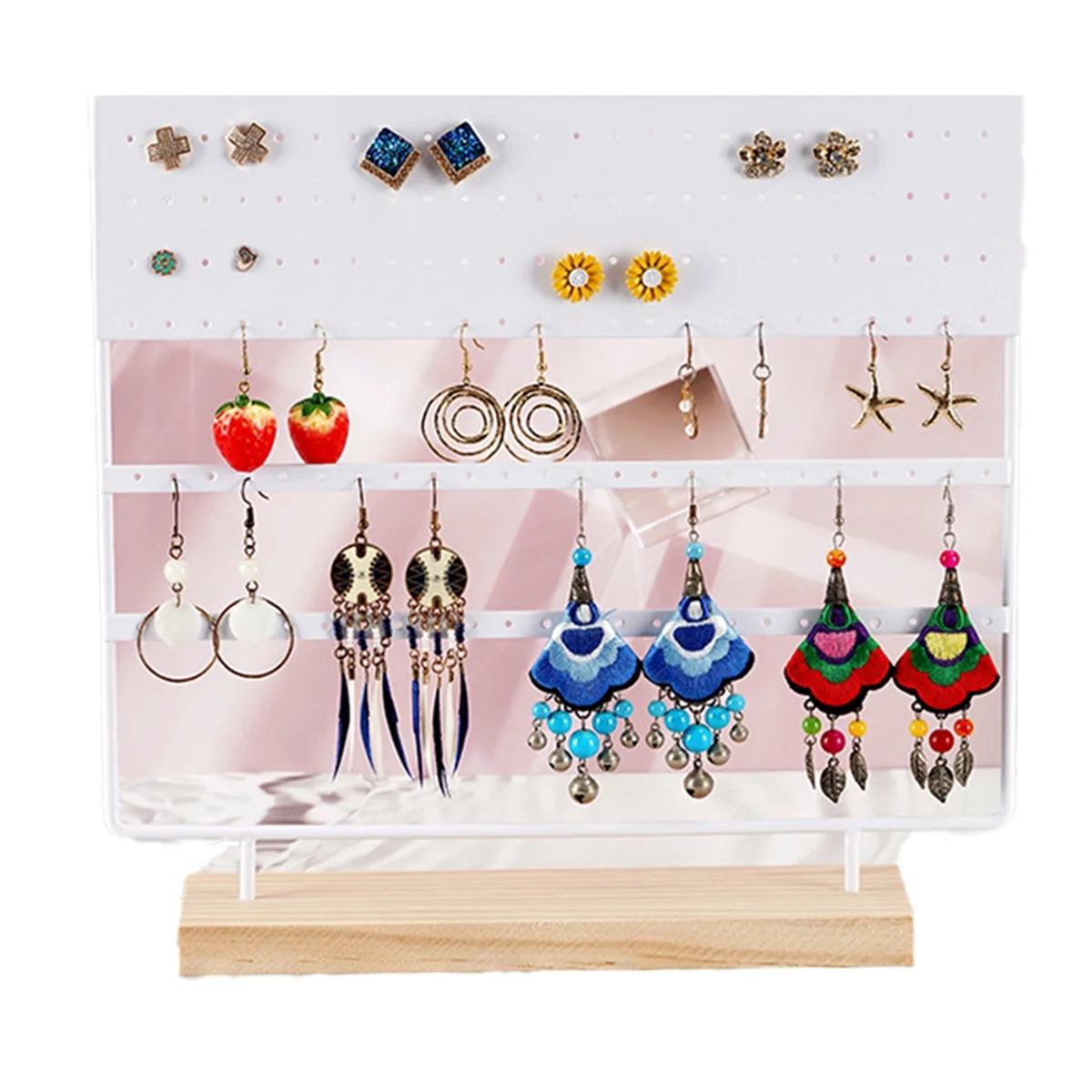 AOAO-White 144-Hole Jewelry Rack Desktop Earring Ring Stand Necklace Jewelry Display Stand Rings Jewelry Stand
AOAO-White 144-Hole Jewelry Rack Desktop Earring Ring Stand Necklace Jewelry Display Stand Rings Jewelry Stand