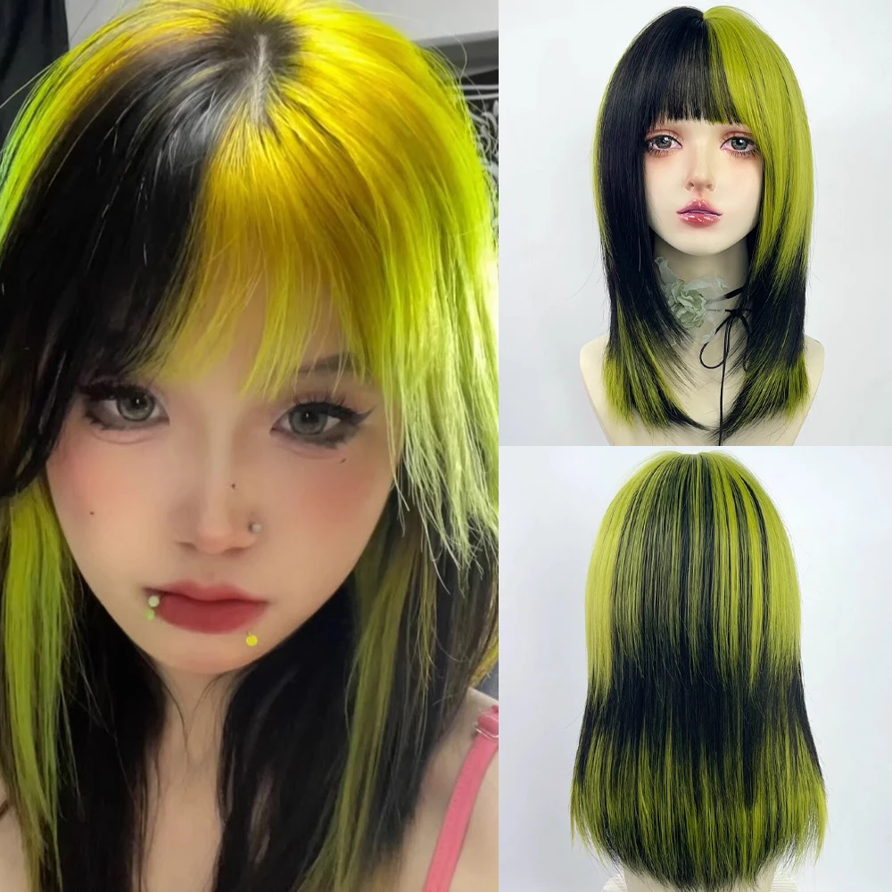 VICWIG Black Purple Short Straight Synthetic Women Wigs with Bangs Lolita Cosplay Natural Hair Wig for Daily Party 
VICWIG Black Purple Short Straight Synthetic Women Wigs with Bangs Lolita Cosplay Natural Hair Wig for Daily Party