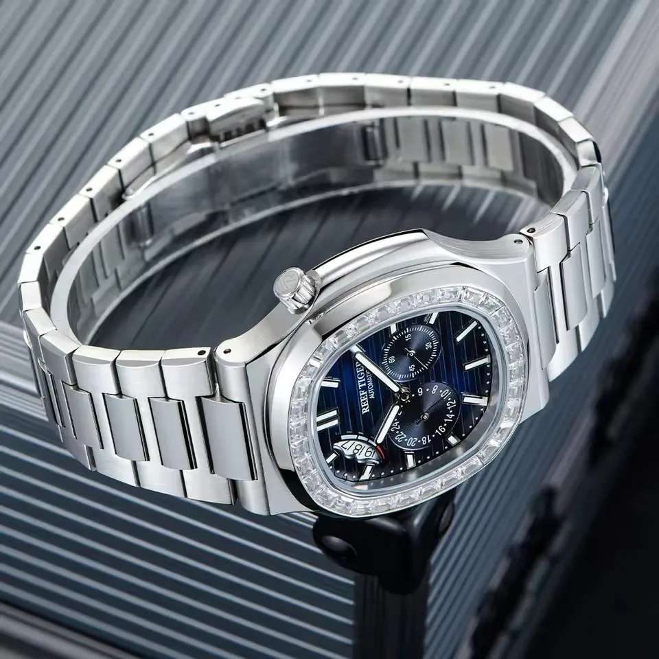 Reef Tiger Men Automatic Watch 44mm Square Mechanical Wristwatch Sapphire Luminous Multi Dial Date 24 Hours Crystal Bezel
Reef Tiger Men Automatic Watch 44mm Square Mechanical Wristwatch Sapphire Luminous Multi Dial Date 24 Hours Crystal Bezel