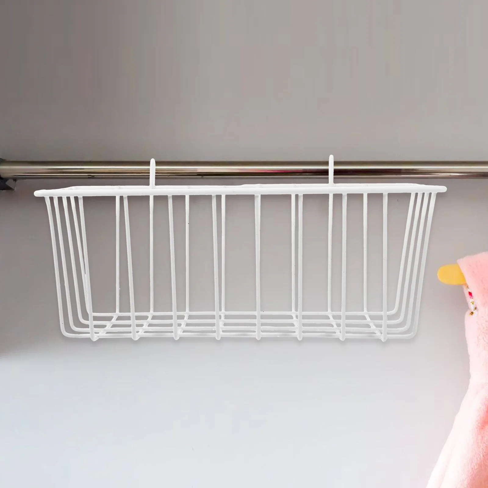 Small Wall Storage Rack Hanging Wire Basket Wrought Iron Grid Shelf Bathroom Kitchen White Color Simple Design Sundries
Small Wall Storage Rack Hanging Wire Basket Wrought Iron Grid Shelf Bathroom Kitchen White Color Simple Design Sundries