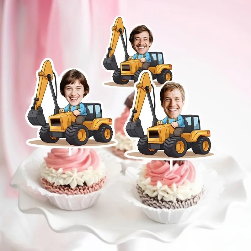 Customized Excavator Party Cake Toppers, Personalize with Your Face Photo, Construction Themed Cake Decorations, Engineering Party Decorations, Happy Birthday Party Supplies, Anniversary Supplies
Customized Excavator Party Cake Toppers, Personalize with Your Face Photo, Construction Themed Cake Decorations, Engineering Party Decorations, Happy Birthday Party Supplies, Anniversary Supplies