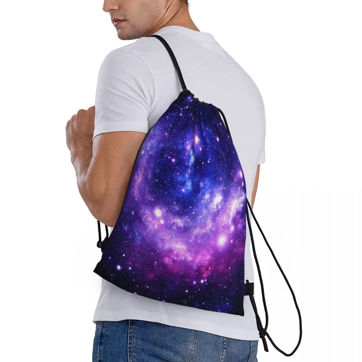 Purple Blue Galaxy Nebula Backpacks Portable Drawstring Bags Sundries Bag Book Bags for Man Woman School
Purple Blue Galaxy Nebula Backpacks Portable Drawstring Bags Sundries Bag Book Bags for Man Woman School