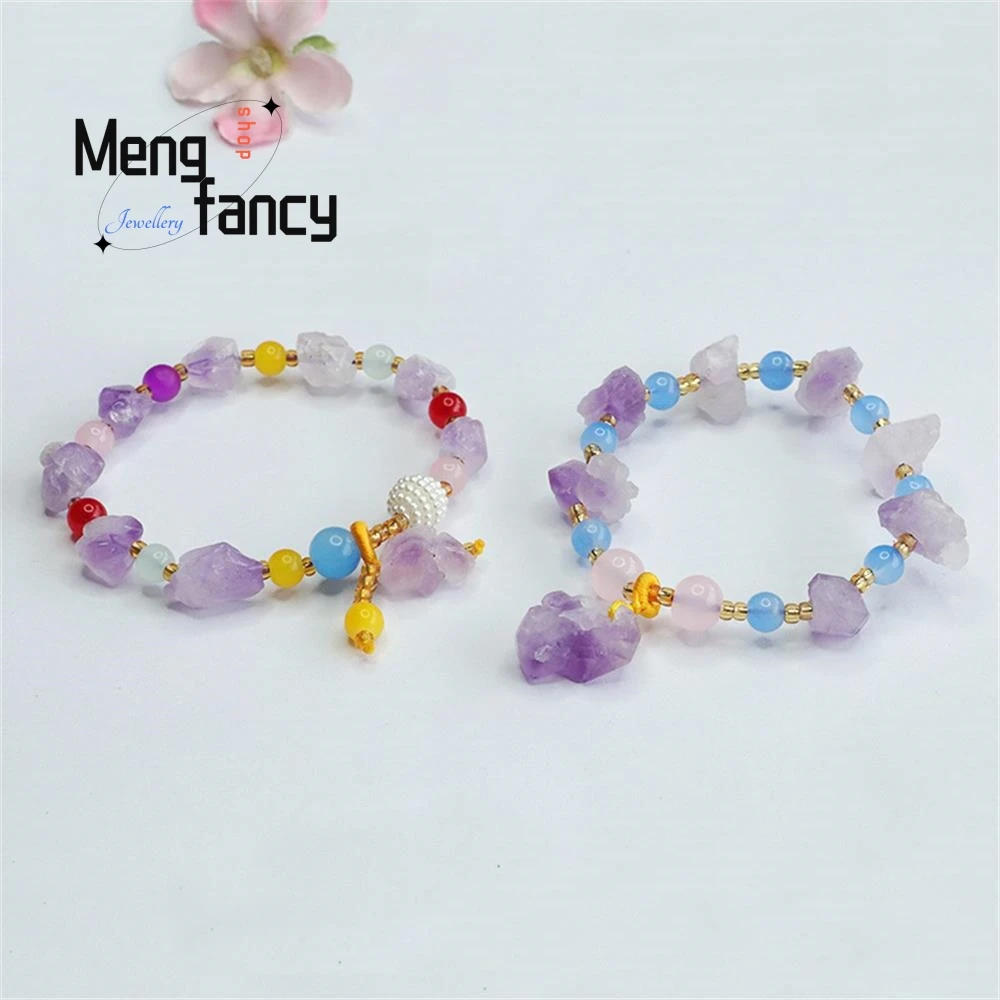 Natural Amethyst Raw Stone Accompanying Bracelet Nine Purple Leaving Fire Bracelet Simple Exquisite Fashion Jewelry Holiday Gift
Natural Amethyst Raw Stone Accompanying Bracelet Nine Purple Leaving Fire Bracelet Simple Exquisite Fashion Jewelry Holiday Gift
