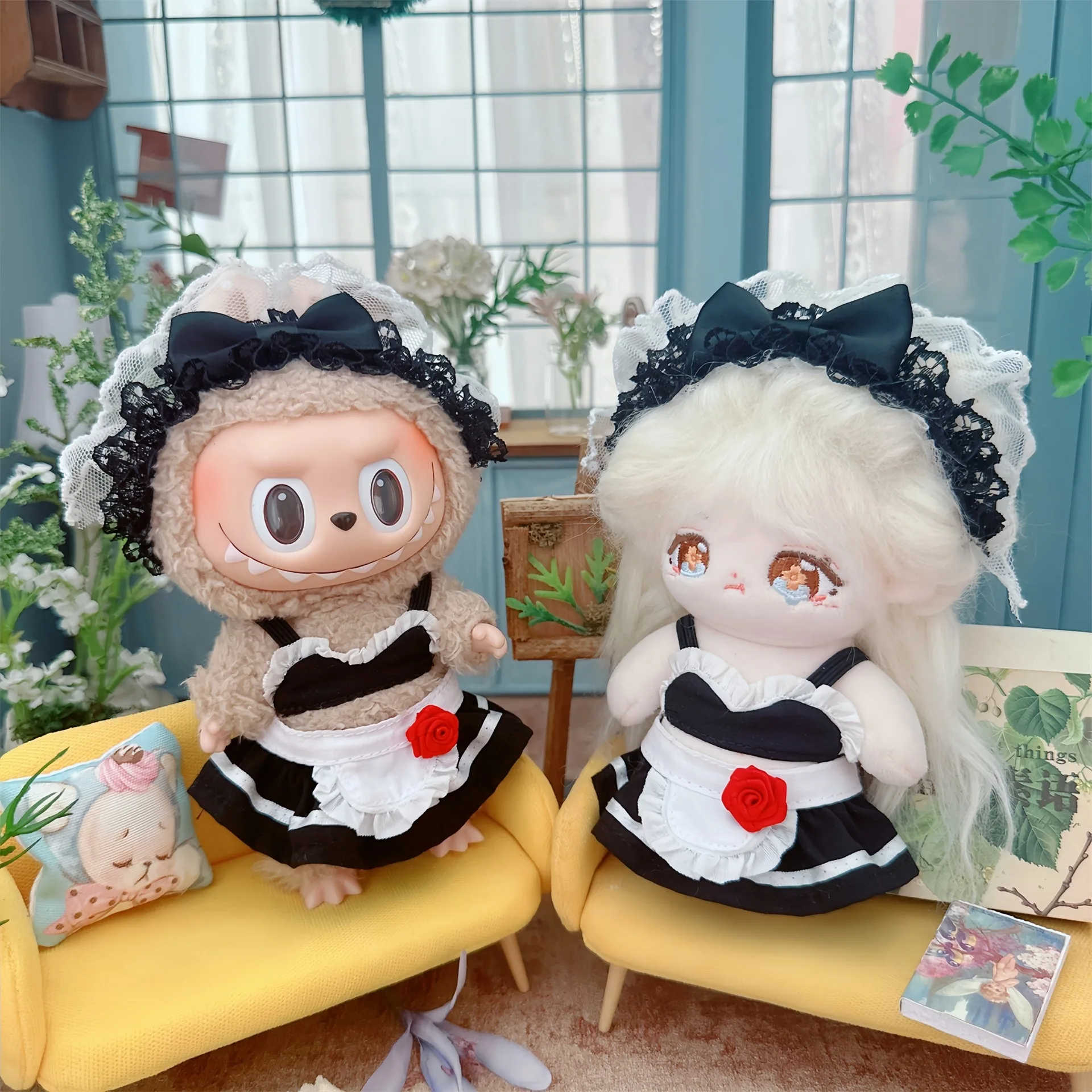 1Set Handmade 17cm Labubu Doll Clothes Maid Dress Headband Apron Kpop Plush Dolls Outfit Toys Baby Doll's Accessories Cos Suit
1Set Handmade 17cm Labubu Doll Clothes Maid Dress Headband Apron Kpop Plush Dolls Outfit Toys Baby Doll's Accessories Cos Suit