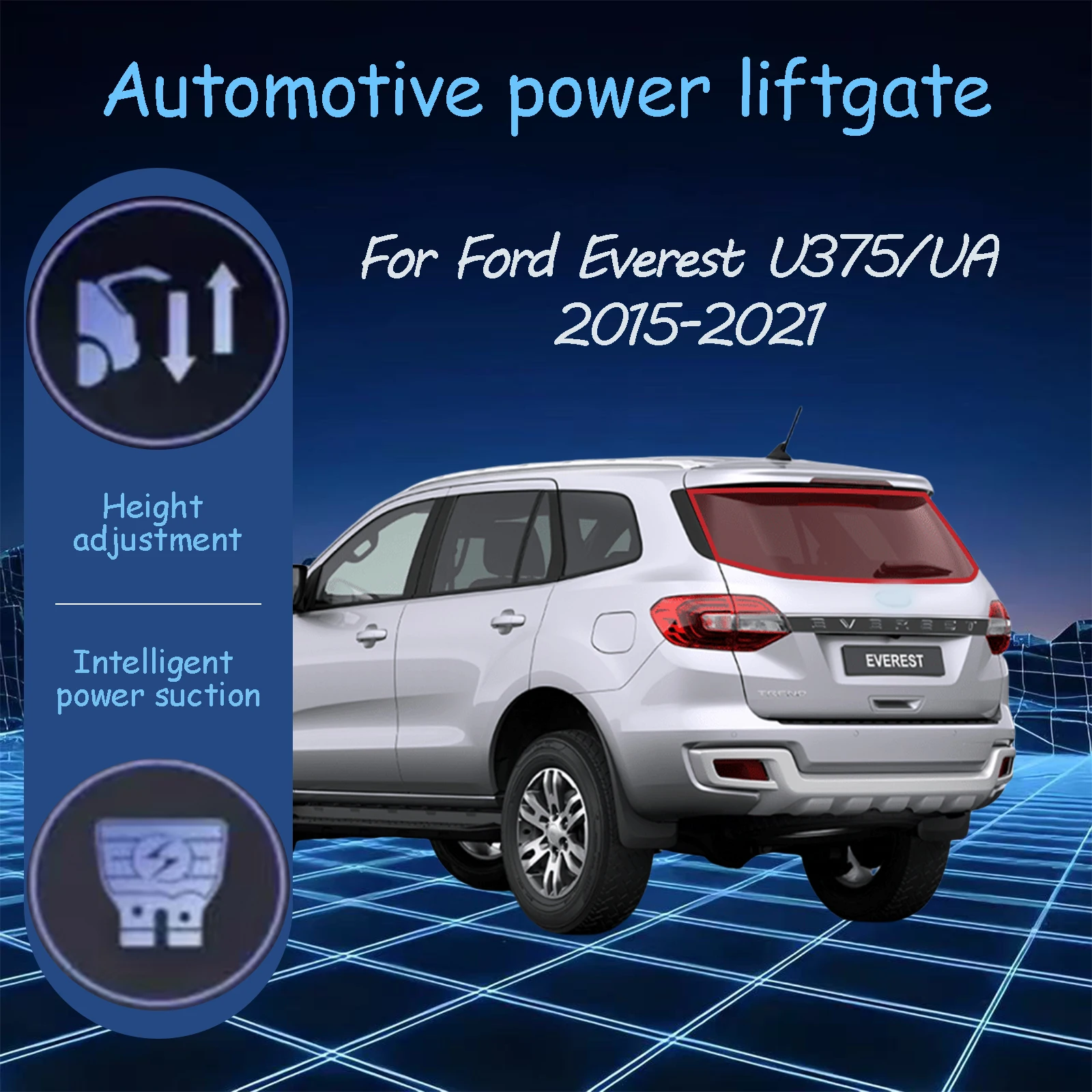 For Ford Everest U375/UA 2015-2021 Electric tailgate automatic suction locks suitable Trunk modification system
For Ford Everest U375/UA 2015-2021 Electric tailgate automatic suction locks suitable Trunk modification system
