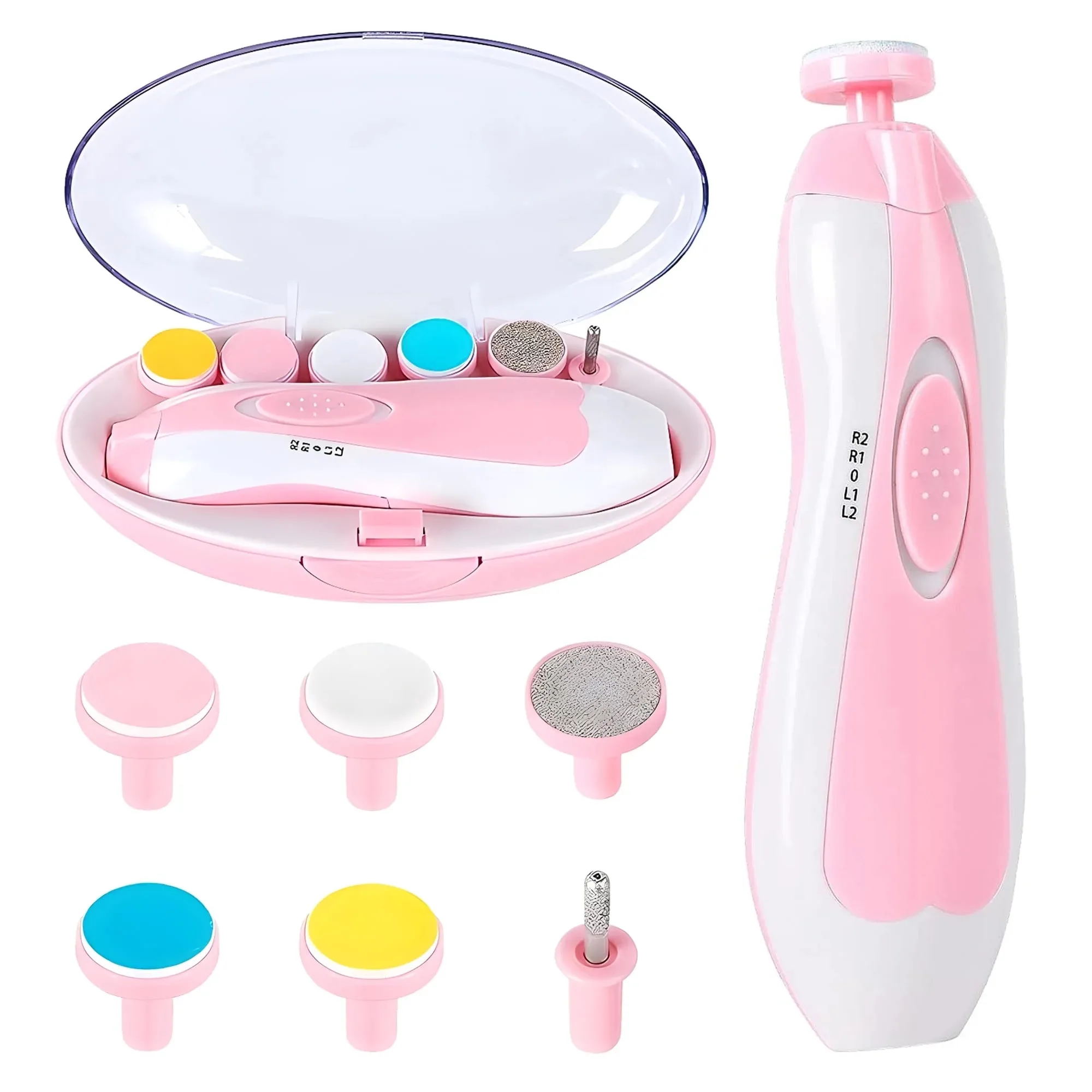 Baby nail sharpener, 6 in 1 Safety Cutter Trimmer Clipper for Toes and Fingers, put 2 AA batteries (excluding batteries) before
Baby nail sharpener, 6 in 1 Safety Cutter Trimmer Clipper for Toes and Fingers, put 2 AA batteries (excluding batteries) before