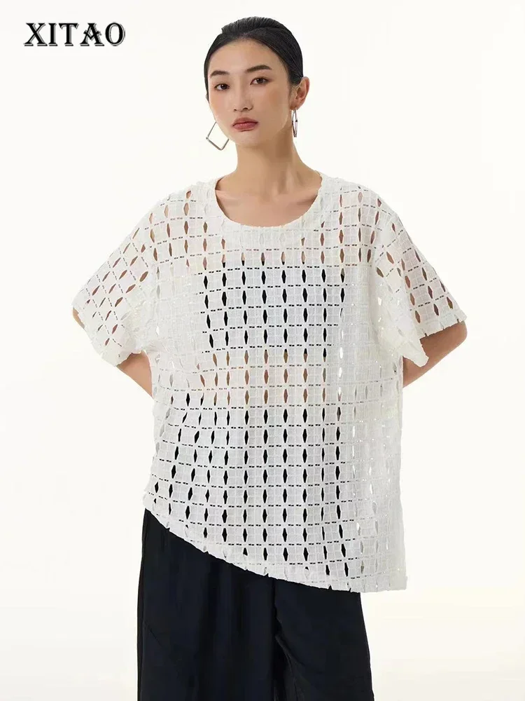 XITAO Asymmetric Hollow Out Female T-shirt Solid Color Loose Fashion Short Sleeve Summer O-neck Simplicity Pullover Top LYD1872
XITAO Asymmetric Hollow Out Female T-shirt Solid Color Loose Fashion Short Sleeve Summer O-neck Simplicity Pullover Top LYD1872