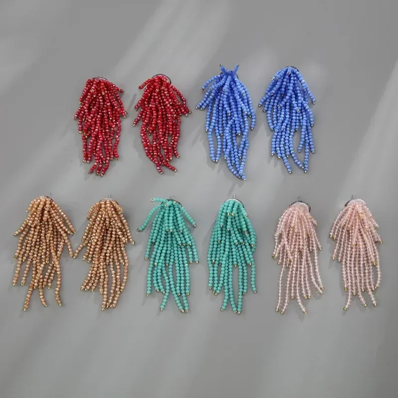 2025 Handmade Bead Earring Crystal Hand Weaving Bohemia Tassel Simplicity Beaded Earrings for Women
2025 Handmade Bead Earring Crystal Hand Weaving Bohemia Tassel Simplicity Beaded Earrings for Women