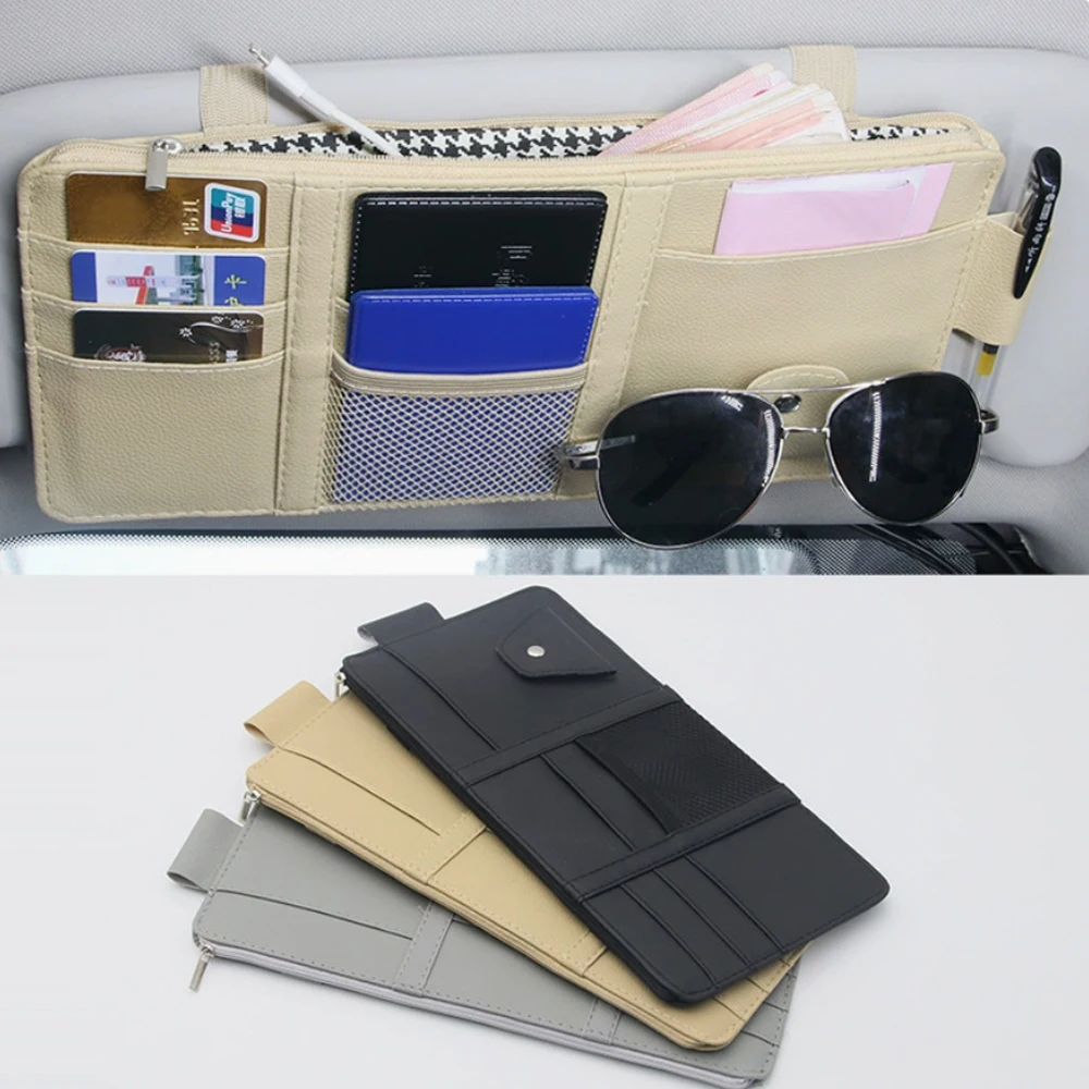 PU Car Sun Visor Organizer Multi-Functional Auto Storage Bag with Card Slots,Sunglasses Holder Interior Accessories for All Cars
PU Car Sun Visor Organizer Multi-Functional Auto Storage Bag with Card Slots,Sunglasses Holder Interior Accessories for All Cars