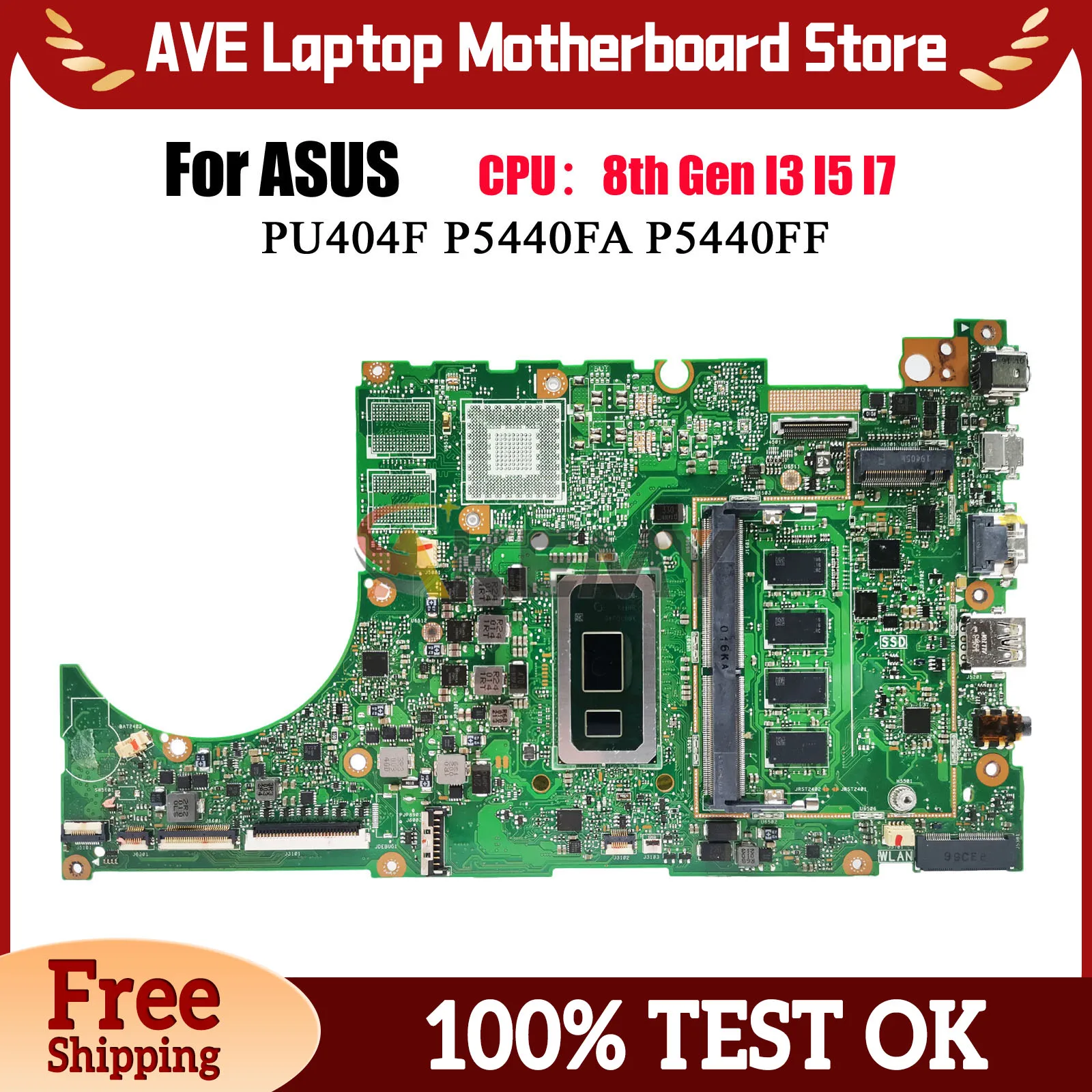 P5440FA Laptop Motherboard For ASUS ProArt P5440FA P5440FF P5440F PU404F Notebook Mainboard With I3 I5 I7 CPU 100% tests OK stk
P5440FA Laptop Motherboard For ASUS ProArt P5440FA P5440FF P5440F PU404F Notebook Mainboard With I3 I5 I7 CPU 100% tests OK stk