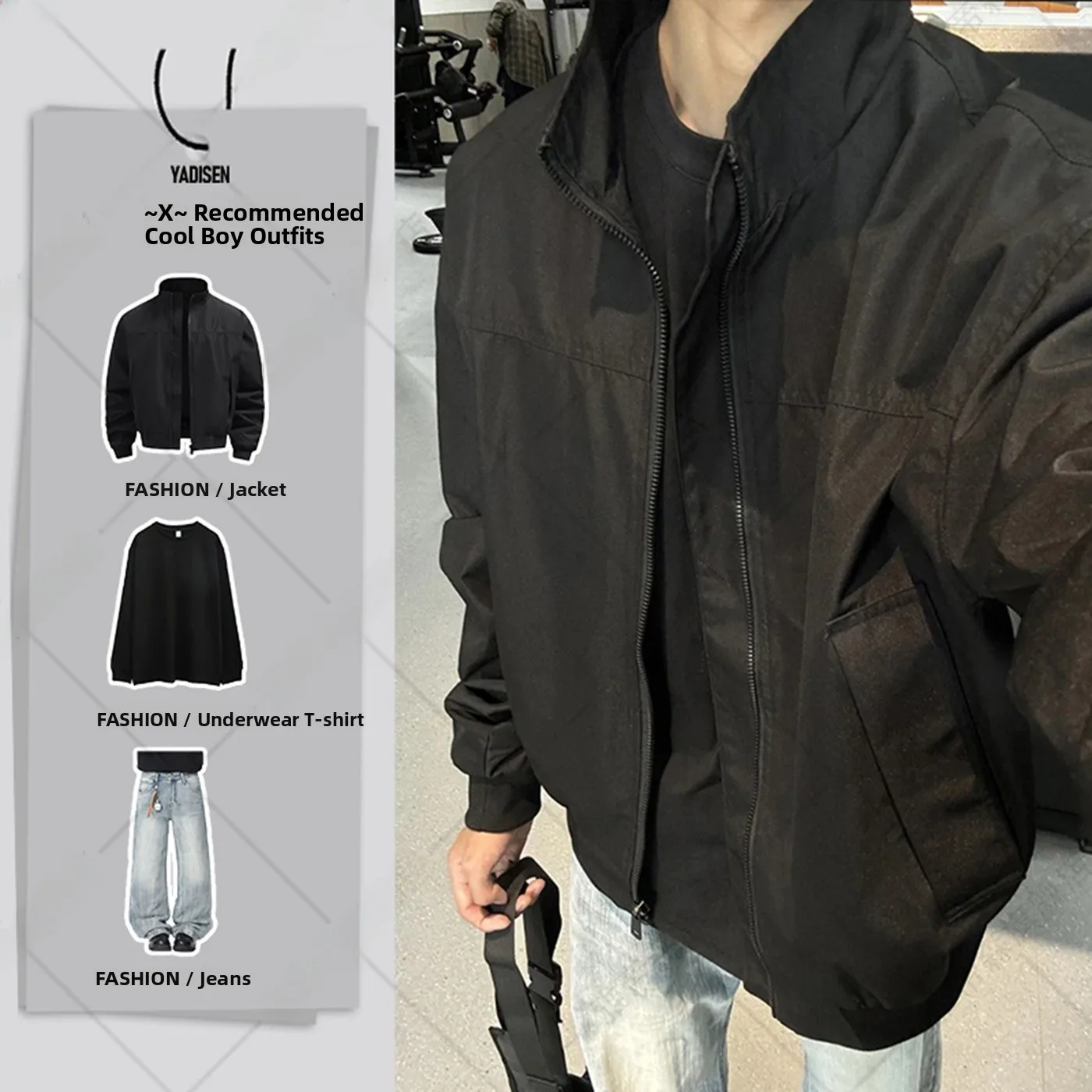 Bla ort Workwear Jaet Set for Men Pilot Sle Autumn Casual Faion Anti-Wrinkle Polyester Fiber Long Sve Zipper Clo...
Bla ort Workwear Jaet Set for Men Pilot Sle Autumn Casual Faion Anti-Wrinkle Polyester Fiber Long Sve Zipper Clo...