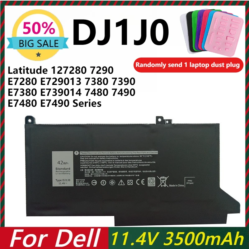 DJ1J0 42Wh Laptop Battery for Dell Latitude 12 7280 7290 E7290 E7280 13 7380 7390 E7380 E7390 14 7480 7490 E7480 E7490 Series
DJ1J0 42Wh Laptop Battery for Dell Latitude 12 7280 7290 E7290 E7280 13 7380 7390 E7380 E7390 14 7480 7490 E7480 E7490 Series
