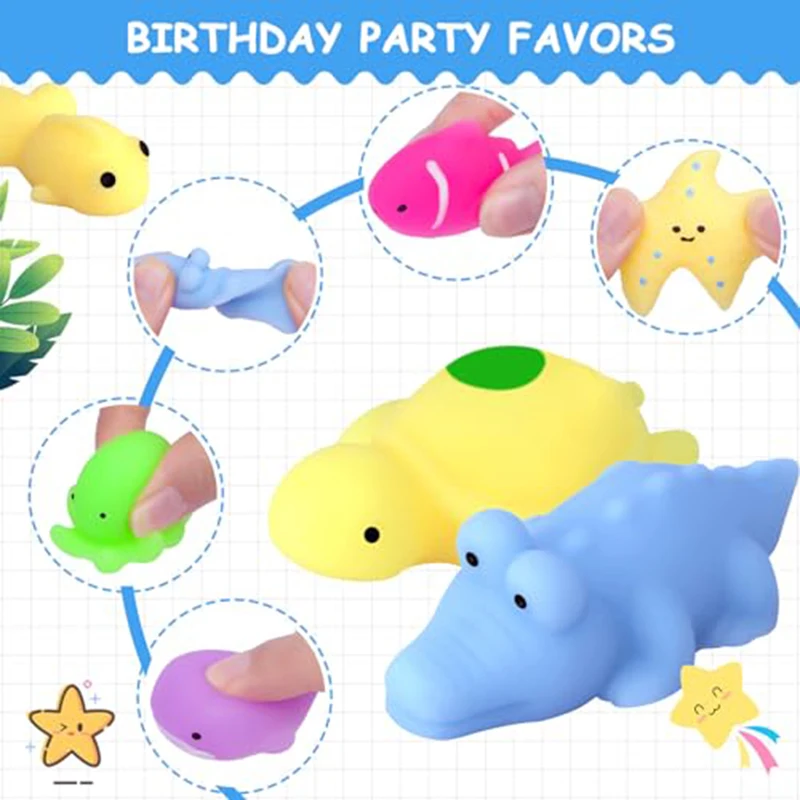 Sea Animal Mochi Squishy Bulk Pack Stress Relief Squeeze Fidget Toy Goodie Bag Stuffer
Sea Animal Mochi Squishy Bulk Pack Stress Relief Squeeze Fidget Toy Goodie Bag Stuffer