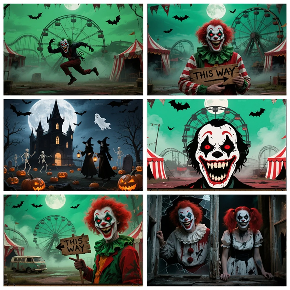 Art Deco Halloween Party Wall Banner Clown Decor With Pumpkins Witches And Bats Photography Studio Holiday Portrait Backdrop
Art Deco Halloween Party Wall Banner Clown Decor With Pumpkins Witches And Bats Photography Studio Holiday Portrait Backdrop