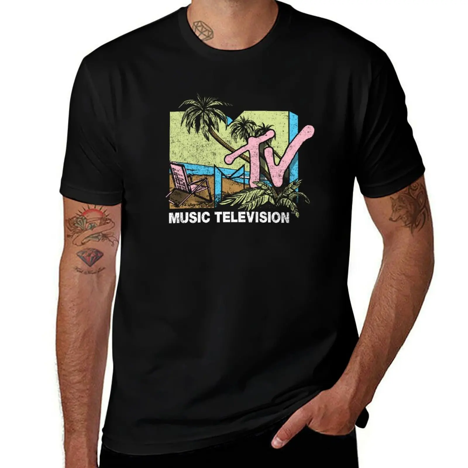 MTV Music Television Faded Pastel Palm Tree MTV Logo T-Shirt t shirt for man 100 percent cotton t shirts cotton 100% T-Shirt 
MTV Music Television Faded Pastel Palm Tree MTV Logo T-Shirt t shirt for man 100 percent cotton t shirts cotton 100% T-Shirt