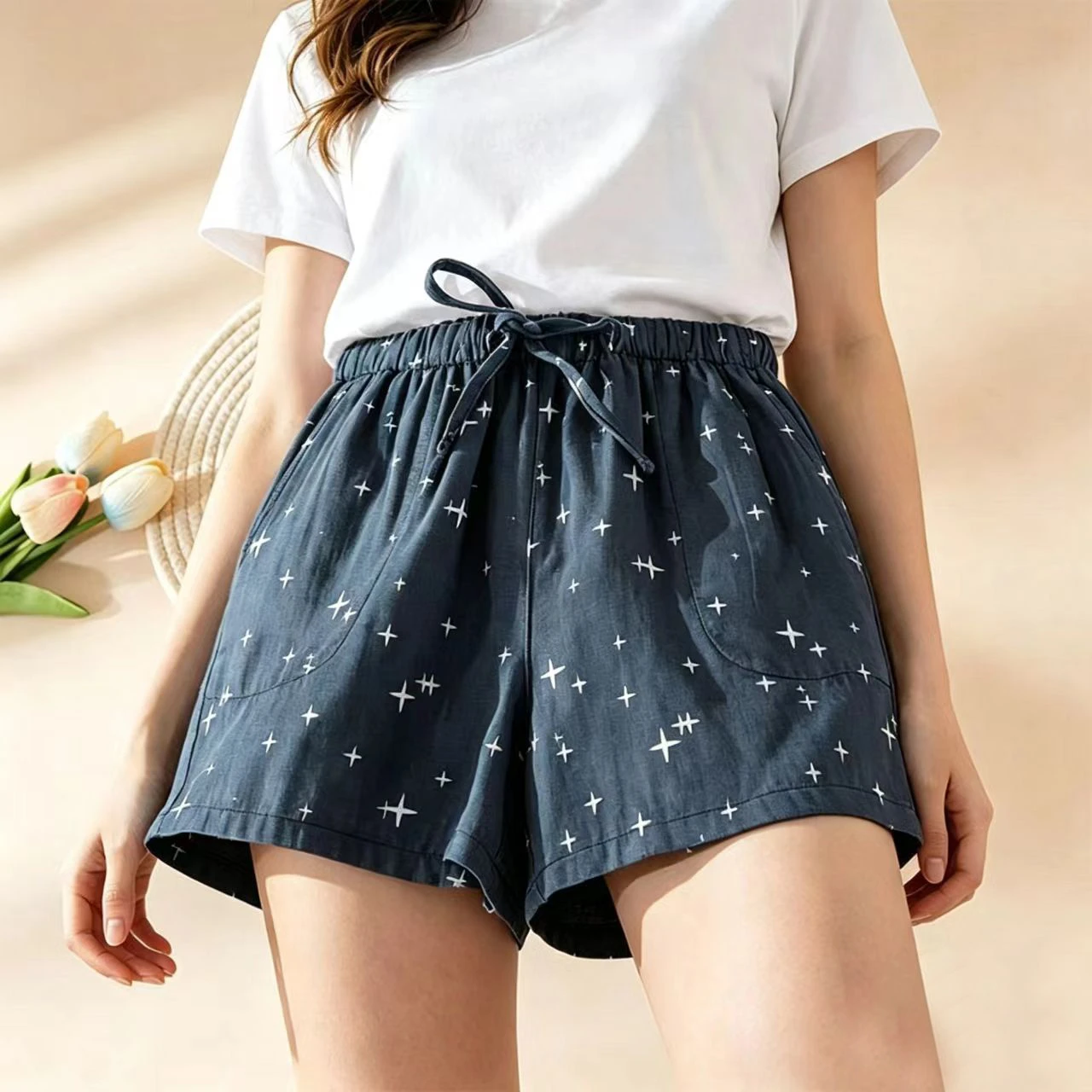Summer Couples Sleep Pants 100% Cotton Crepe Pajama Shorts Men And Women Elastic Waist Sleep Bottoms Plaid Sleeping Shorts
Summer Couples Sleep Pants 100% Cotton Crepe Pajama Shorts Men And Women Elastic Waist Sleep Bottoms Plaid Sleeping Shorts